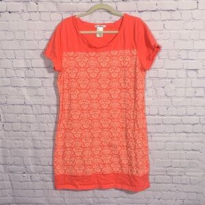 Disney Parks Womens Short Sleeve Mickey Mouse T-Shirt Dress Pink Coral Size XXL